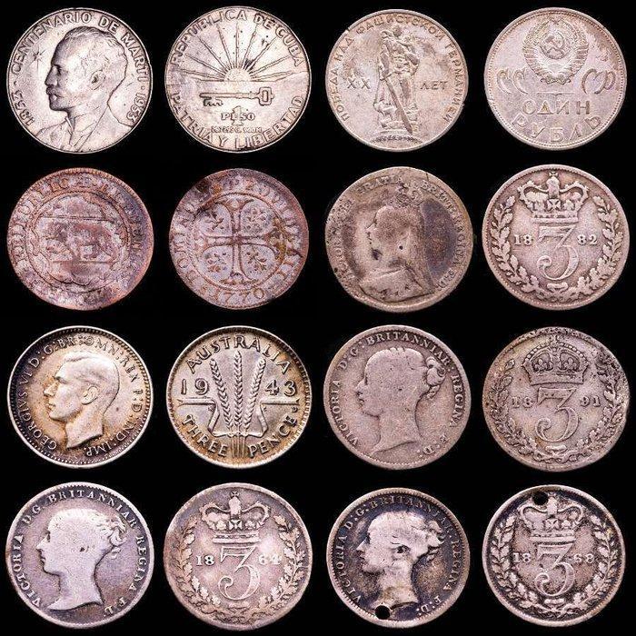 Australië, Rusland, Verenigd Koninkrijk, Zwitserland. World, Postzegels en Munten, Munten | Europa | Niet-Euromunten