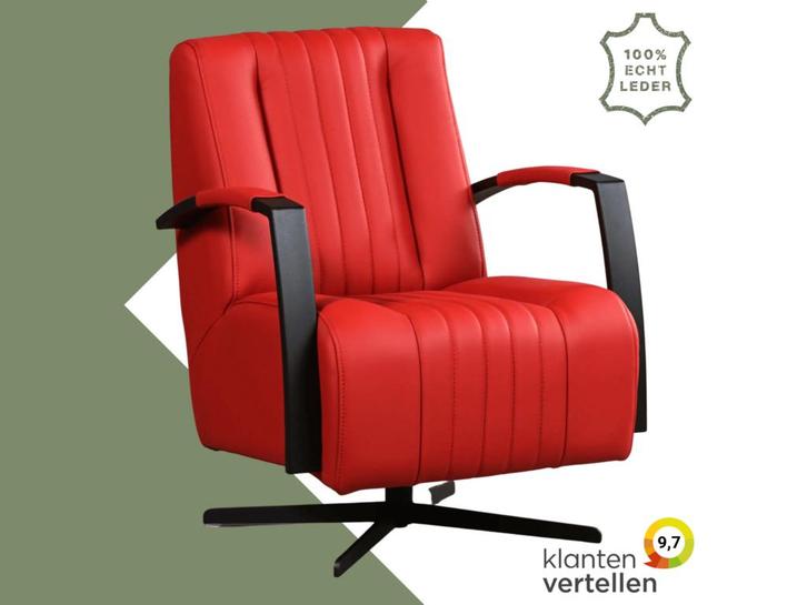 Leren draaifauteuil Galaxy - Toledo Ducati (rood) -, Maison & Meubles, Fauteuils, Enlèvement ou Envoi