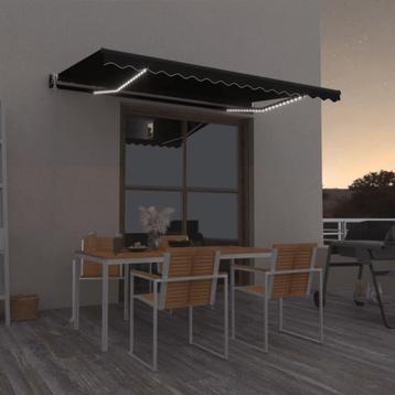 vidaXL Luifel automatisch met LED en windsensor 400x350 cm, Verzenden