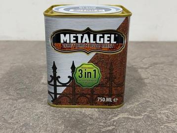 Veiling - 6x Metalgel 3-in-1 verfgel blauw glans 750ml