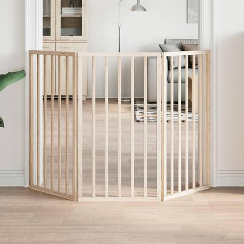 vidaXL Hondenhek inklapbaar 3 panelen 150 cm populierenhout, Dieren en Toebehoren, Hondenbenches, Nieuw, Verzenden