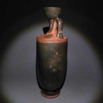 Grec antique mycénien Céramique Lekythos. Vers 5e siècle av.