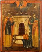 Icoon - Heiligen Cosmas en Damianus - Hout