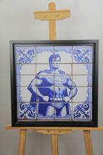 Luc Best - Delfter Superman, 46 x 46 cm, Leinwand,gerahmt, Verzamelen, Nieuw