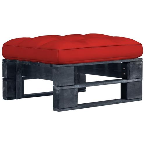 vidaXL Tuinhocker pallet zwart geïmpregneerd grenenhout, Tuin en Terras, Tuinsets en Loungesets, Nieuw, Verzenden