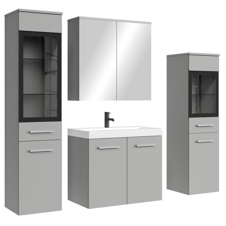 Badplaats Badkamermeubel Set Mirano 60 x 35 cm - Mat Grijs, Huis en Inrichting, Badkamer | Badkamermeubels, Nieuw, Verzenden