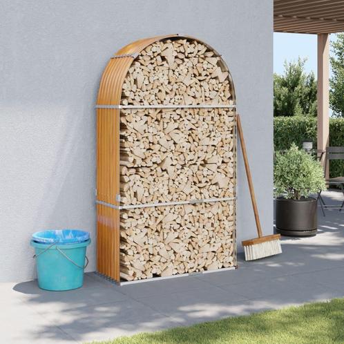 vidaXL Haardhoutopslag 120x45x210 cm gegalvaniseerd staal, Tuin en Terras, Brandhout, Verzenden