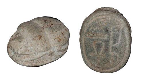 Egypte Stone Ancient Egyptian scarab Seal. c. 1750 - 1570, Postzegels en Munten, Munten | Europa | Niet-Euromunten