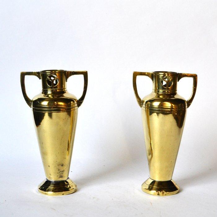 Gustave Serruries-Bovy - Vaas (2) - Messing, Antiquités & Art, Art | Objets design