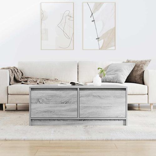 vidaXL Salontafel met lades 100x100x40 cm grijs sonoma, Huis en Inrichting, Tafels | Salontafels, Nieuw, Verzenden