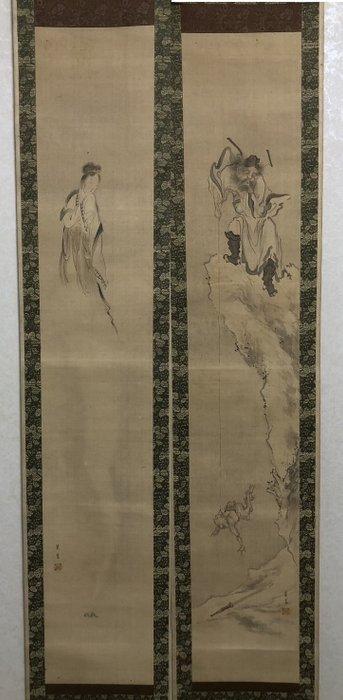 Peinture, Rouleau suspendu - Papier, Soie - (Jingyu) -, Antiquités & Art, Antiquités | Autres Antiquités
