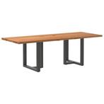 vidaXL Eettafel rechthoekig 240x90x74 cm massief eikenhout, Huis en Inrichting, Tafels | Eettafels, Verzenden, Nieuw