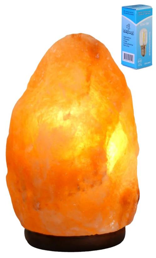 Zoutlamp 2-4kg met LEDLAMP - Himalaya Zout 100% Natuurlij..., Huis en Inrichting, Lampen | Tafellampen, Nieuw, Ophalen of Verzenden
