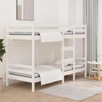 vidaXL Stapelbed 90x190 cm massief grenenhout wit, Verzenden, Nieuw