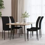 vidaXL Chaises à manger lot de 4 Noir Velours, Huis en Inrichting, Verzenden