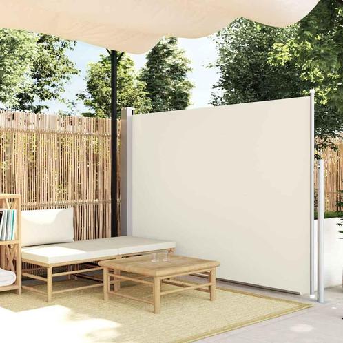 vidaXL Windscherm uittrekbaar 140x300 cm crèmekleurig, Tuin en Terras, Parasols, Nieuw, Verzenden