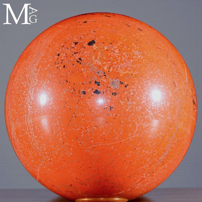 Intense Red Jasper Sphere – Natuurlijk stenen ornamenten, Verzamelen, Mineralen en Fossielen