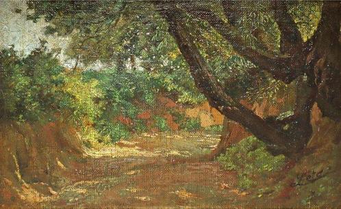 Antonino Leto (1844 – 1913) - Bosco di Monreale - NO RESERVE, Antiquités & Art, Art | Peinture | Classique