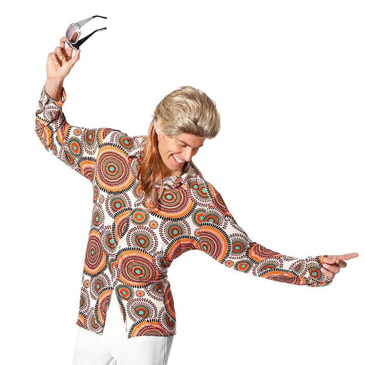 Disco Shirt Jaren 70, Kleding | Heren, Carnavalskleding en Feestkleding, Nieuw, Verzenden