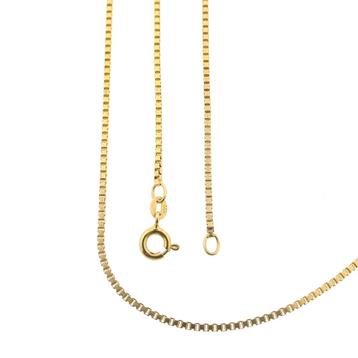 Gouden Venetiaanse schakel ketting | 60,5 cm (veersluiting) beschikbaar voor biedingen