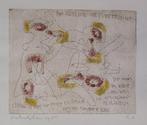 Anton Heyboer (1924-2005) - Ingekleurde ets met geel, Antiek en Kunst, Kunst | Schilderijen | Modern