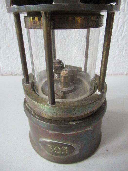 Lamp - Metaal - Koper - messing - Antieke mijnlamp uit de, Antiek en Kunst, Curiosa en Brocante