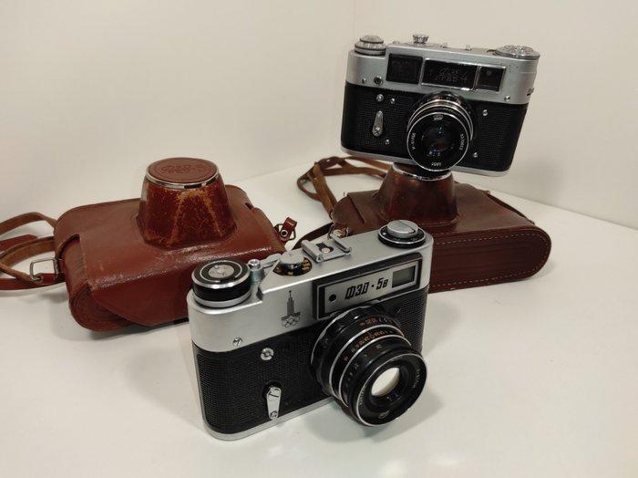 FED FED-5B OLYMPIC! (1980) + FED-4 Cinderella (1966)., Audio, Tv en Foto, Fotocamera's Analoog