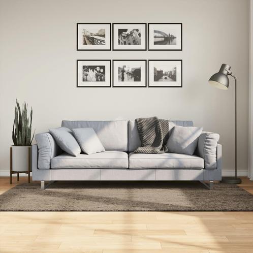 vidaXL Vloerkleed ISTAN hoogpolig glanzend 100x200 cm grijs, Huis en Inrichting, Stoffering | Tapijten en Vloerkleden, Nieuw, Verzenden