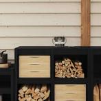 vidaXL Houtverf Zwart 16,5 x 16,5 x 16 cm Wandprint, Doe-het-zelf en Bouw, Verzenden, Nieuw