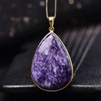Sans réserve - Certifié ALGT - Pendentif Charoïte Naturel, Verzamelen, Mineralen en Fossielen