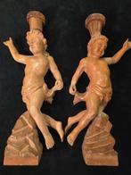 sculptuur, Antichi Cherubini Legno 40 cm, circa 1900 - 40 cm