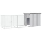 vidaXL Kippenhok 300x91x100 cm gegalvaniseerd staal grijs, Verzenden, Nieuw