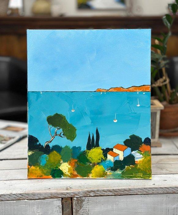Jiel - Les chaudes couleurs de Méditerranée., Antiek en Kunst, Kunst | Schilderijen | Modern