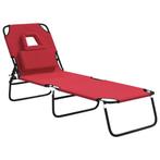 Ligbed Rood, Oxford Stof | OP = OP | Comfortabel & Compact, Verzenden, Nieuw, Overige materialen