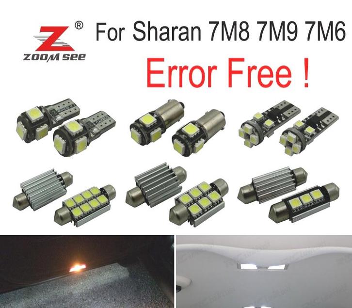 Kit 21 Ampoules Led Intérieur Pour Volkswagen Vw Sharan 7M8, Auto-onderdelen, Verlichting, Verzenden