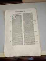 Nicolaus de Lyra - Sheet from Incunable Biblia latina Venice