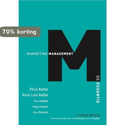 Marketingmanagement, de essentie, 4e editie 9789043018593, Boeken, Schoolboeken, Gelezen, Verzenden