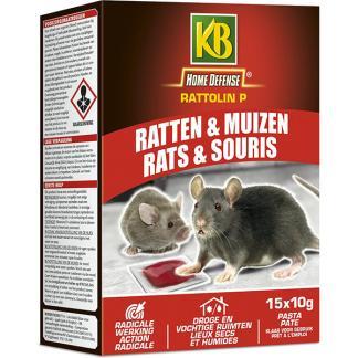 Rattengif | KB Home Defense | Rattolin P | Pasta | 15 stuks beschikbaar voor biedingen