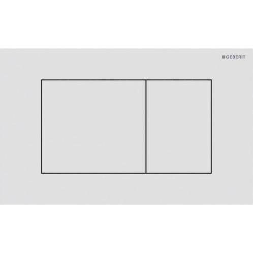 Geberit Drukplaat Sigma 40, 2-toets Square RVS Mat Wit, Doe-het-zelf en Bouw, Sanitair, Overige typen, Nieuw, Chroom, Ophalen of Verzenden