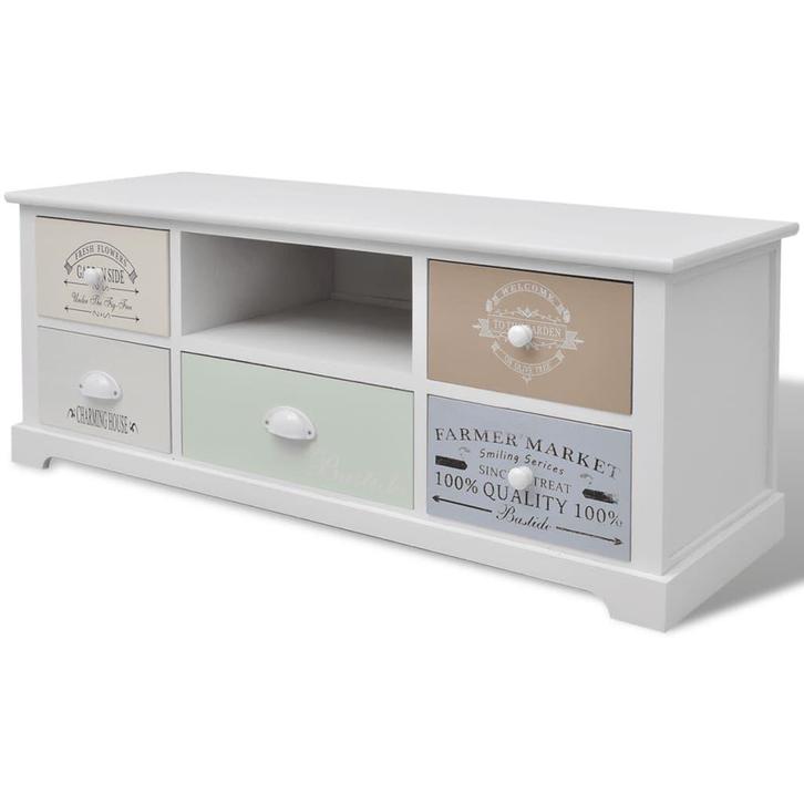 TV Meubel Frans Hout | Retour Deal | 40% Korting, Huis en Inrichting, Kasten |Televisiemeubels, 25 tot 50 cm, Nieuw, Overige houtsoorten
