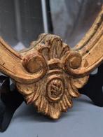 Spiegel- Barokstijl – ovale wandspiegel – hout, verguld -, Antiek en Kunst