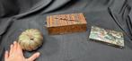 Set of 3 unusual boxes: Mexican mother-of-pearl,-Cambodian