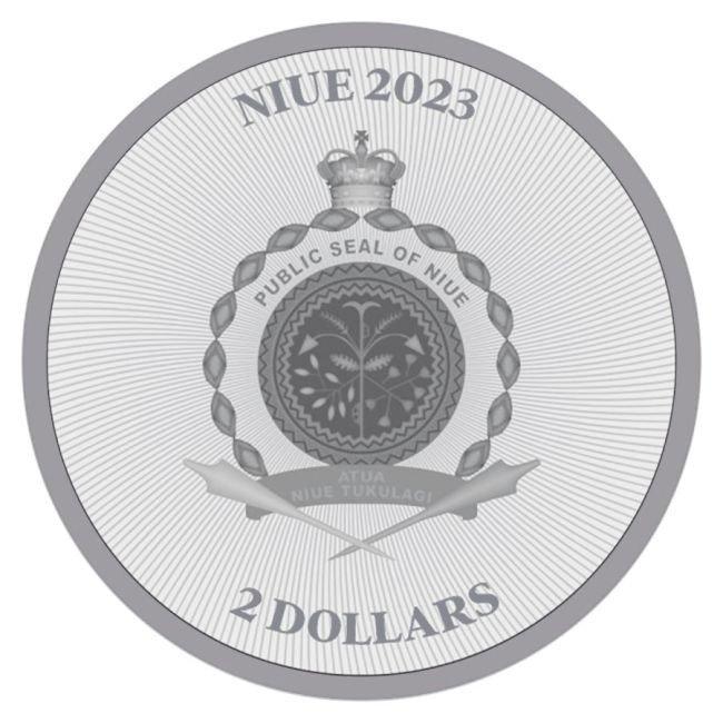 Niue. 2023 1oz $2 NZD Niue Lucky Clover Irish Flag Silver, Postzegels en Munten, Edelmetalen en Baren