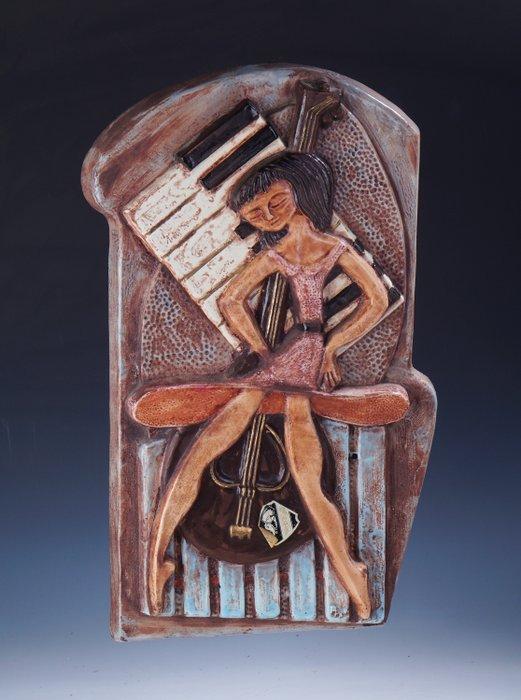 GRES GUERIN BOUFFLIOUX. - Plaquette - Keramiek, Klei, Antiquités & Art, Antiquités | Verre & Cristal