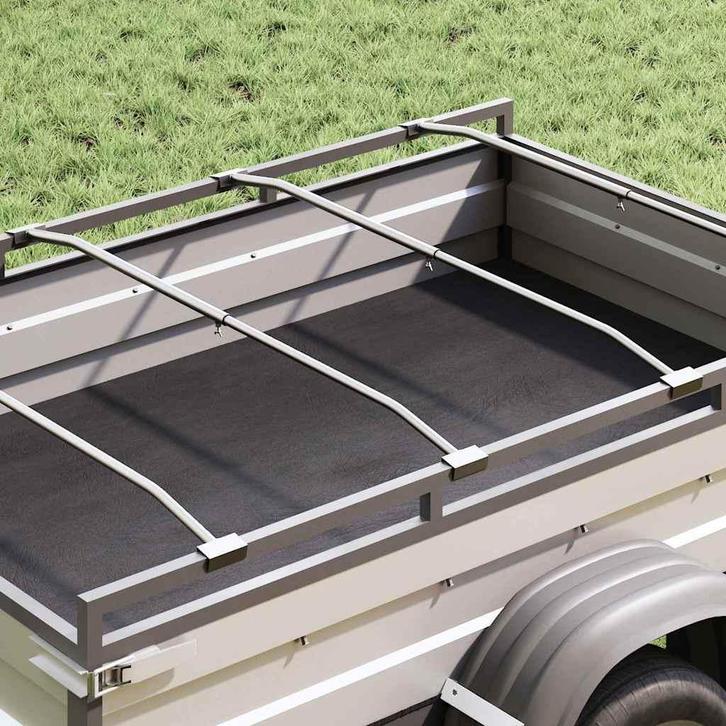 vidaXL geschikt voor vlakke tarp-beugels 4 pcs Zilver, Doe-het-zelf en Bouw, Hang- en Sluitwerk, Nieuw, Verzenden