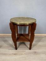 Bijzettafel - Hout, Koper - Rokerstafel art deco