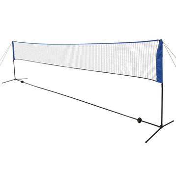vidaXL Badmintonnet met shuttles 600 x 155 cm, Verzenden