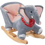 tectake Schommeldier olifant, met pluche bekleding, vanaf 12, Kinderen en Baby's, Speelgoed | Houten speelgoed, Verzenden, Nieuw