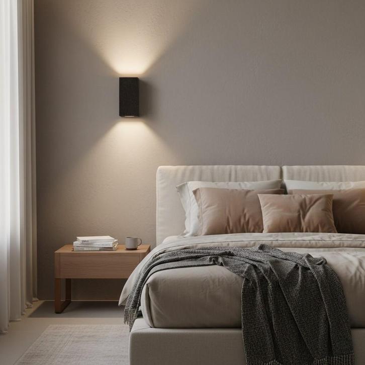 Wandlampen Pure Up en Down Wandlamp Zwart Binnenverlichting, Maison & Meubles, Lampes | Appliques, Envoi