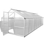 vidaXL Tuinkas 23,44 m³ 481x250x195 cm aluminium, Jardin & Terrasse, Serres, Verzenden